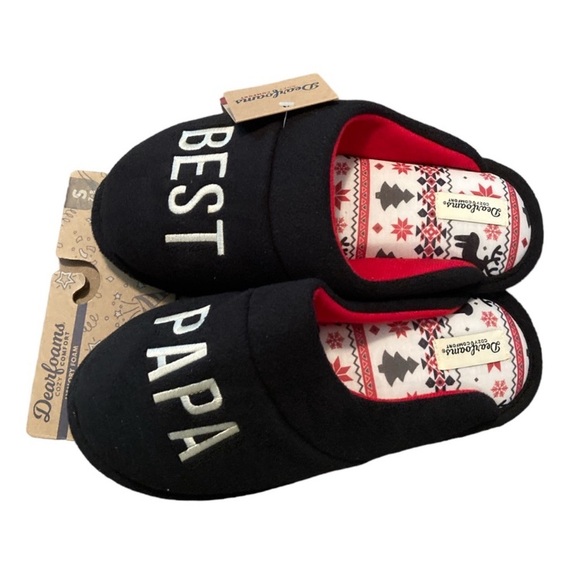 Dearfoams Best Papa Memory Foam Slippers - Picture 7 of 9